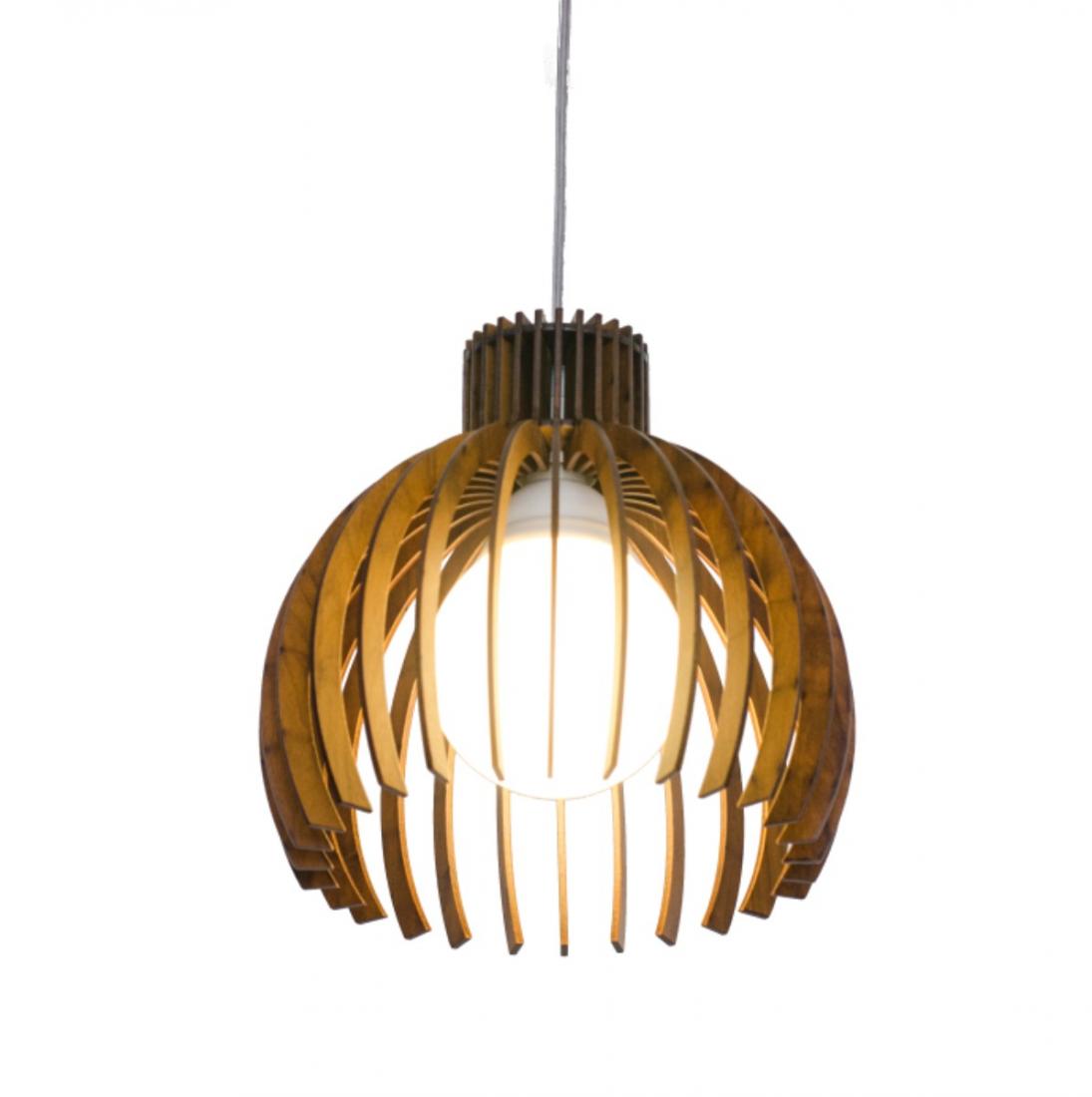 Pendente Accord Stecche Di Legno 1L E27 Ø215x220mm 1237