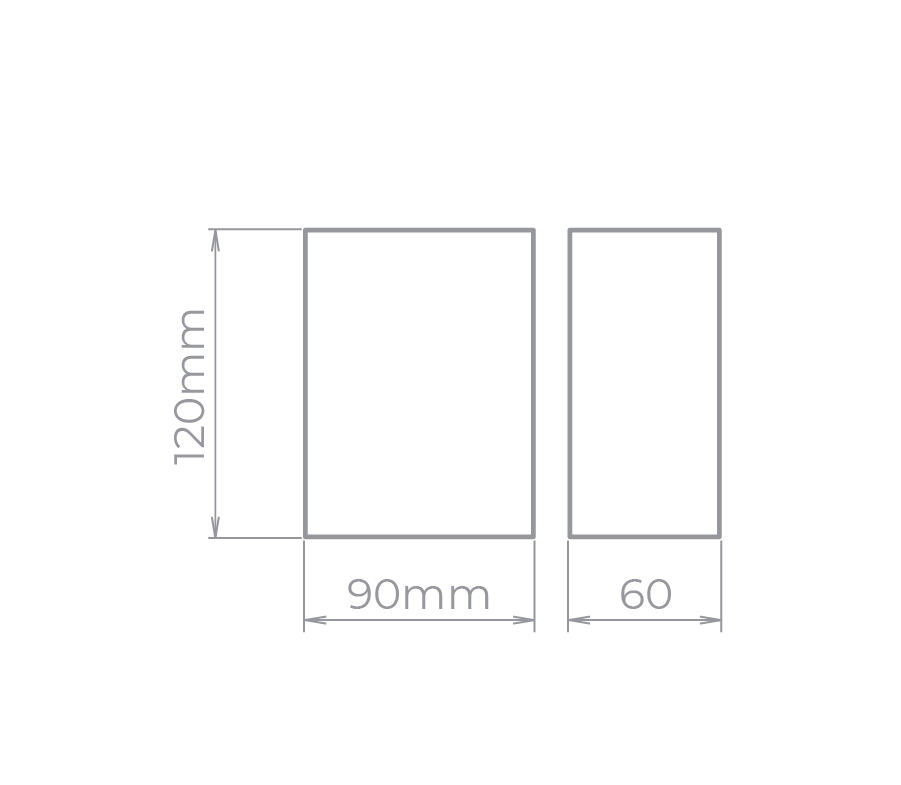 Arandela Stella Effekt 8 Watts 3000K IP65 Facho Duplo Aberto 120x90mm Branco STH6730/30