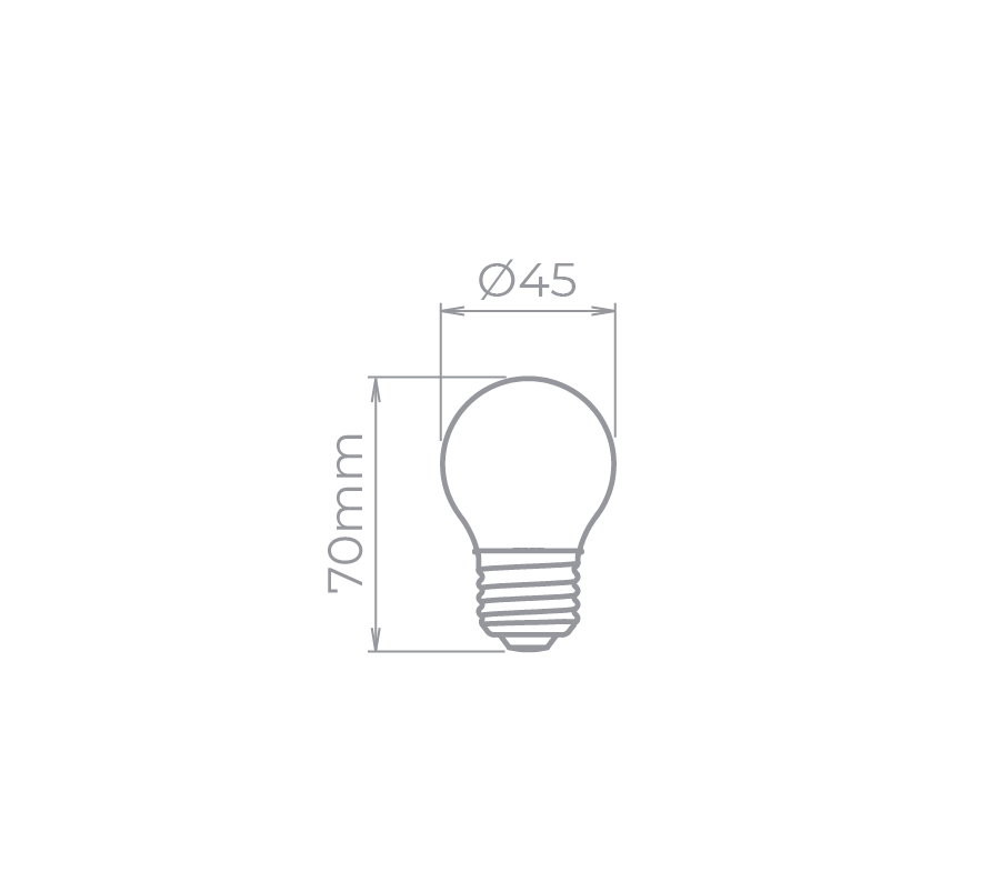 Lâmpada Led Stella Bolinha Mini Bulbo E27 3 watts 3000K 230° Bivolt STH9200/30