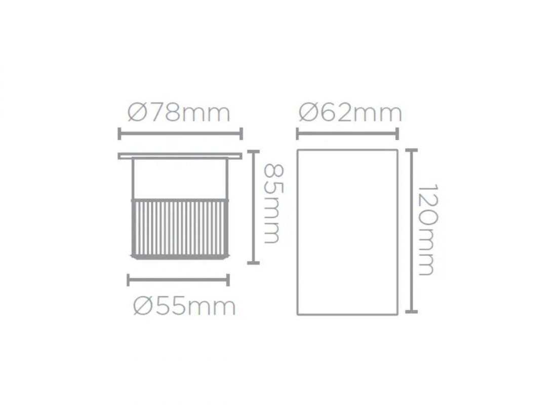 Embutido de Solo LED Stella Focco 10 Watts Inox 3000K IP67 30° Bivolt STH8707/30