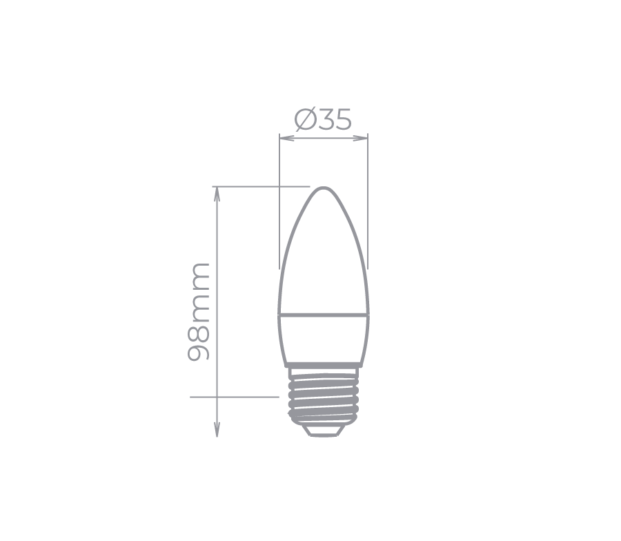 Lâmpada Led Stella Vela Fosca Bivolt E27 3 Watts 3000K  STH9310/30