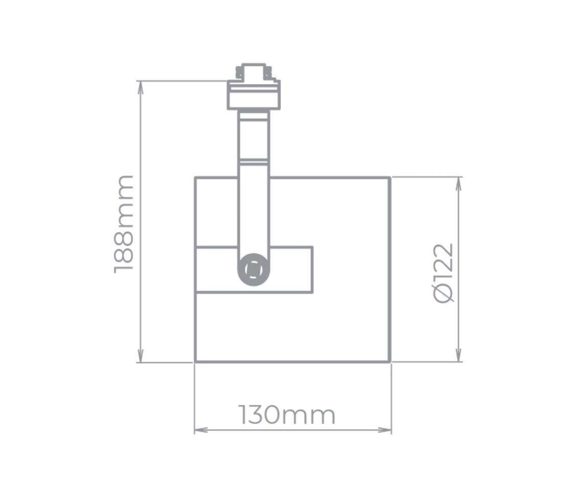 Spot para Trilho Stella Flow AR111 GU10 Branco Ø122x130x188mm SD1980BR