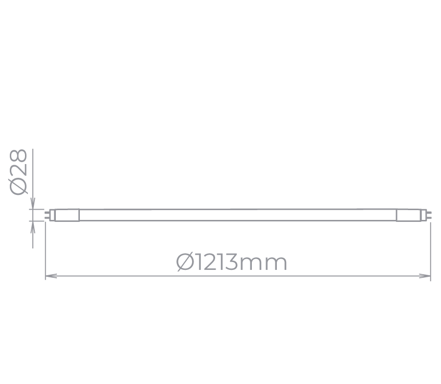 Lâmpada Stella Tubular T8 18 Watts 1200mm 3000K 200° Bivolt G13 STH9617/30 