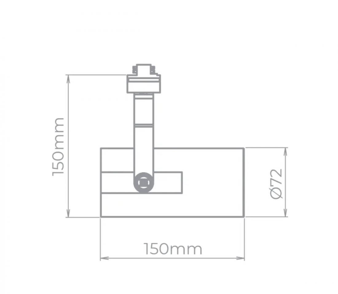Spot para Trilho Stella Flow Preto PAR20 E27 Ø72x150x150mm SD1950PTO