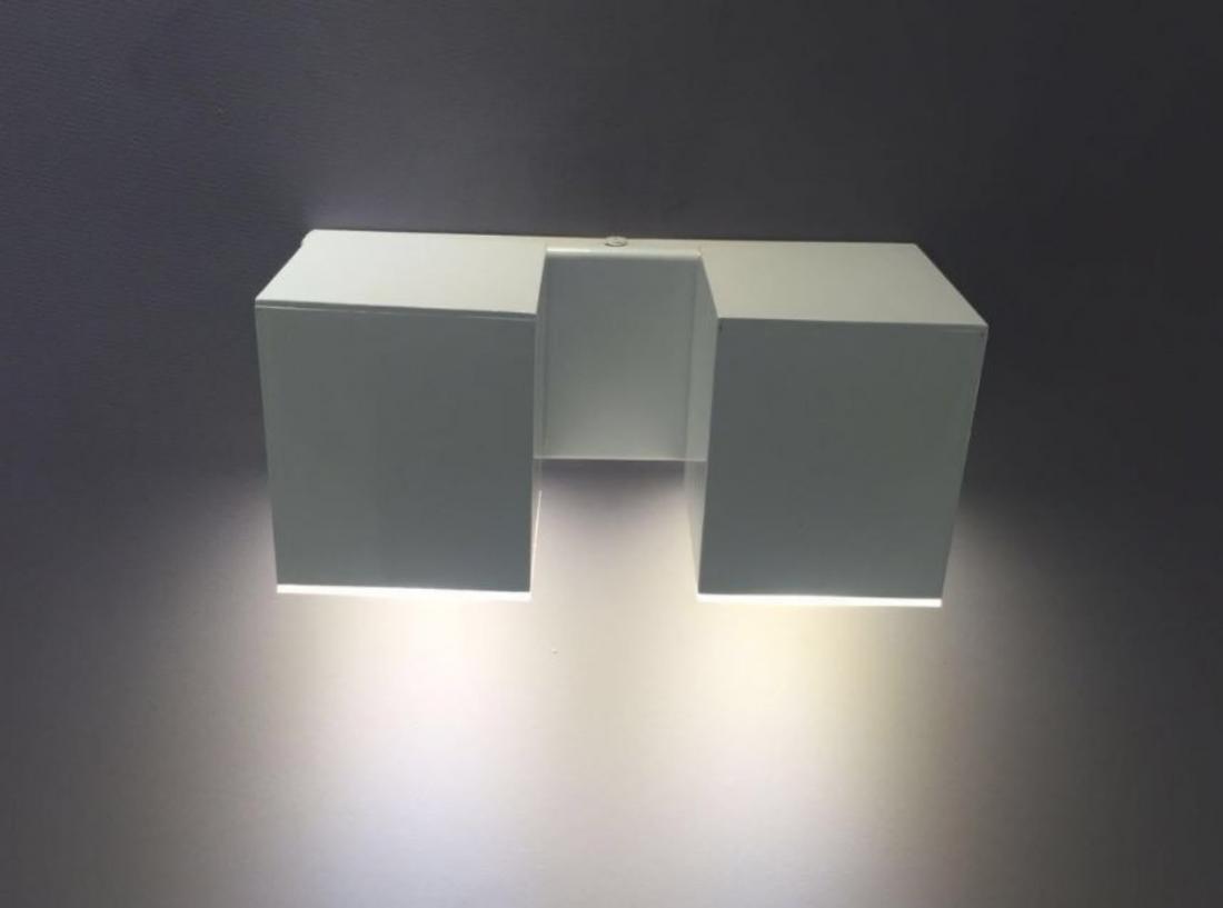 Arandela Ideal Cube Direcional Alumínio e Termoplástico 2L GU10 90X210X95mm A-92