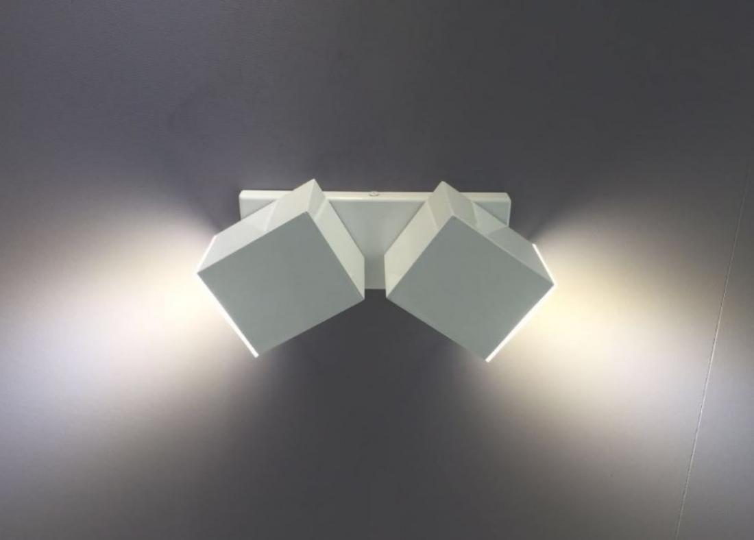 Arandela Ideal Cube Direcional Alumínio e Termoplástico 2L GU10 90X210X95mm A-92