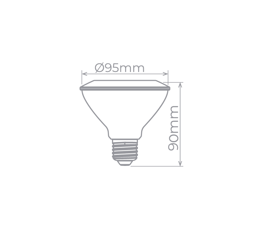 Lâmpada Led Stella PAR30 E27 9 watts 3000K 25° Bivolt STH9030/30