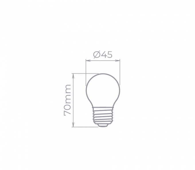 Lâmpada Led Stella Bolinha Mini Bulbo E27 3 watts 2700K 230° Bivolt STH9200/27
