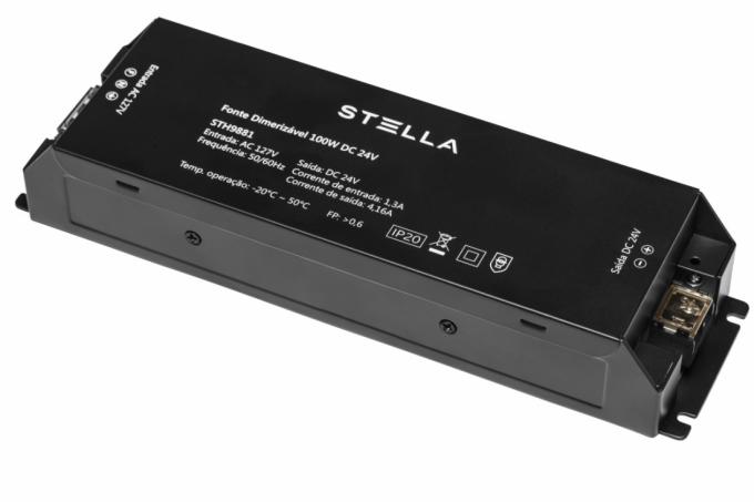Fonte 24V Stella Dimerizável 4,16A 100 Watts 220V IP20 STH9882
