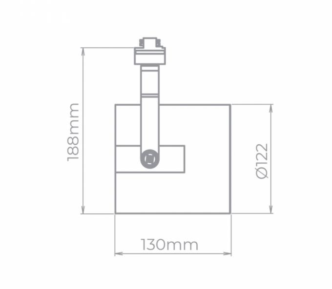 Spot para Trilho Stella Flow AR111 GU10 Preto Ø122x130x188mm SD1980PTO