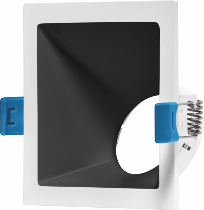 Spot Embutido Angular Stella Square Angle Branco/Preto 25° Dicróica 96x96mm STH8970BR/PTO