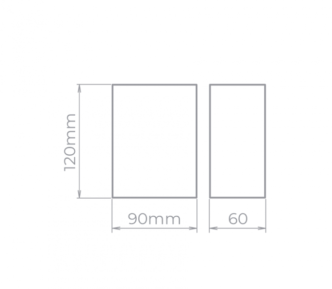 Arandela Stella Effekt 8 Watts 3000K IP65 Facho Duplo Aberto 120x90mm Branco STH6730/30