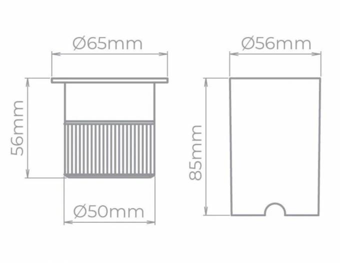 Embutido de Solo Stella Focco 5 Watts Inox 3000K IP67 30° Bivolt STH8706/30