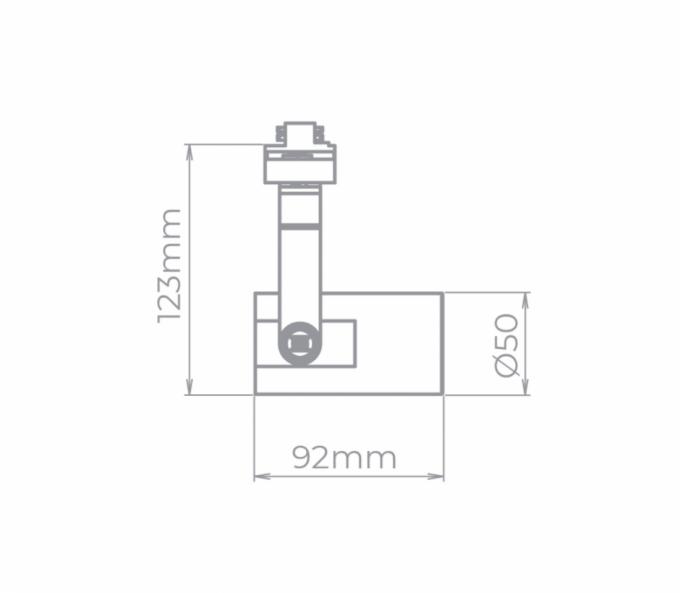 Spot para Trilho Stella Flow Branco MR11 Mini Dicróica GU10 Ø50x123x92mm SD1930BR