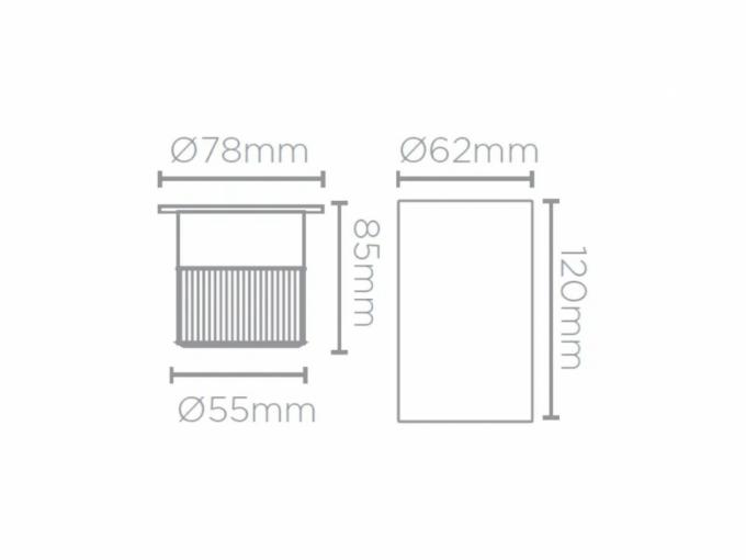 Embutido de Solo LED Stella Focco 10 Watts Inox 3000K IP67 30° Bivolt STH8707/30