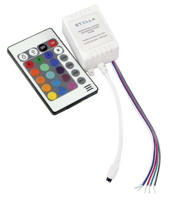 Controle Infravermelho RGBW 12V e 24V Stella STH6885

