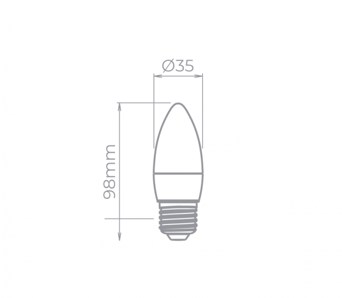 Lâmpada Led Stella Vela Fosca Bivolt E27 3 Watts 3000K  STH9310/30