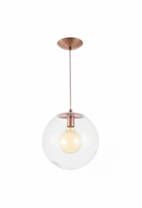 Pendente Madelustre Esphera Cristal 1L E27 Vidro Ø300mm 2783/94 