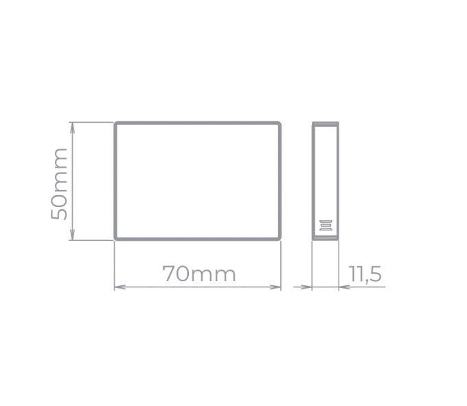 Balizador Sobrepor Stella Mini Neu Branco 1,5 Watts 3000K IP65 Bivolt 50x70mm STH8745/30