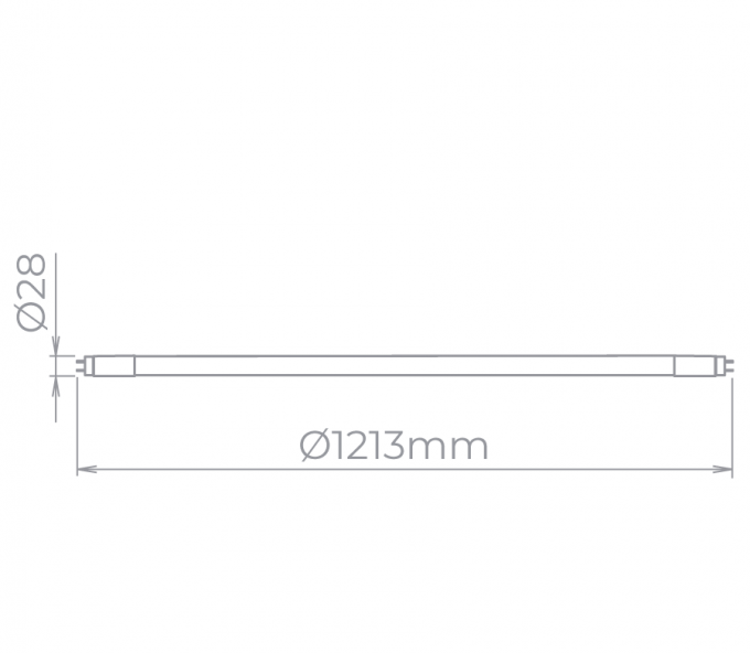 Lâmpada Stella Tubular T8 18 Watts 1200mm 4000K 200° Bivolt G13 STH9617/40
