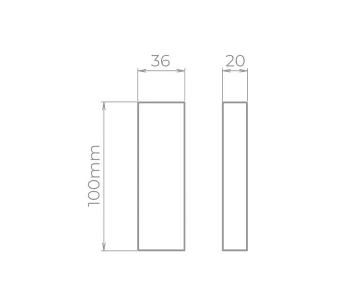 Arandela Stella Wall Mini 5 Watts 3000K IP65 100x36mm Branco Fachos Abertos STH9730BR/30