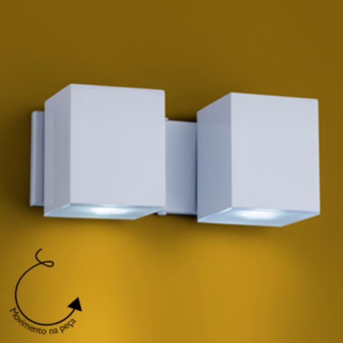 Arandela Ideal Cube Direcional Alumínio e Termoplástico 2L GU10 90X210X95mm A-92