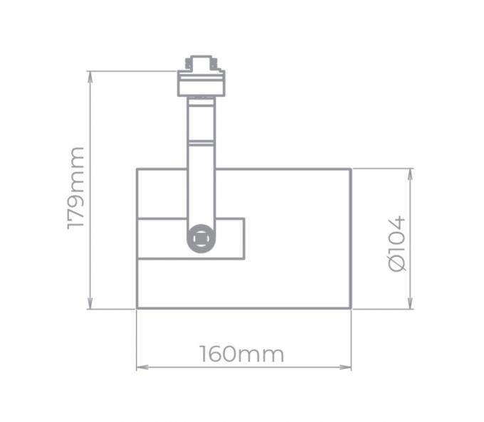 Spot para Trilho Stella Flow Preto PAR30 E27 Ø104x179x160mm SD1960PTO