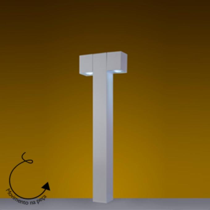 Poste Balizador Ideal Cube 2L Dicróica  Direcionáveis 750mm PA-9175/2 