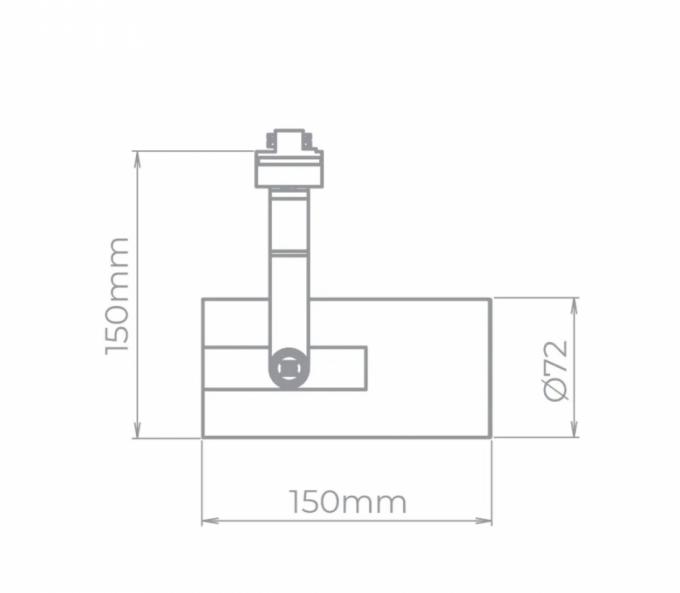 Spot para Trilho Stella Flow Preto PAR20 E27 Ø72x150x150mm SD1950PTO