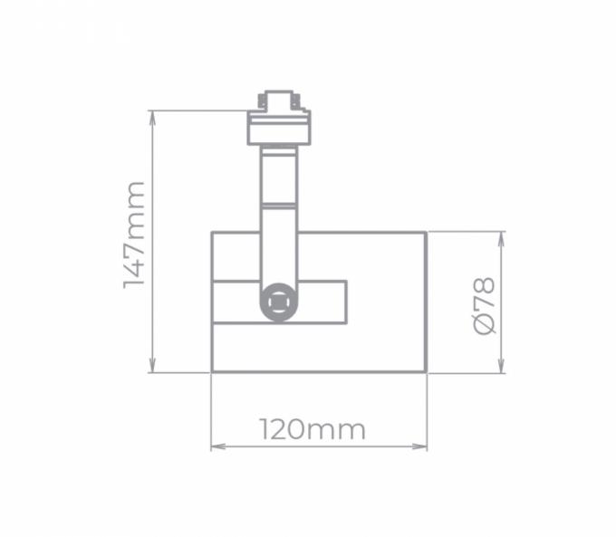 Spot para Trilho Stella Flow Branco AR70 GU10 Ø78x147x120mm SD1970BR