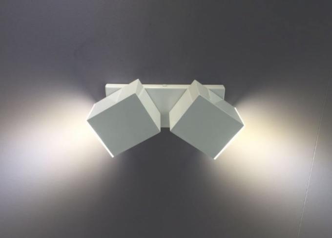 Arandela Ideal Cube Direcional Alumínio e Termoplástico 2L GU10 90X210X95mm A-92