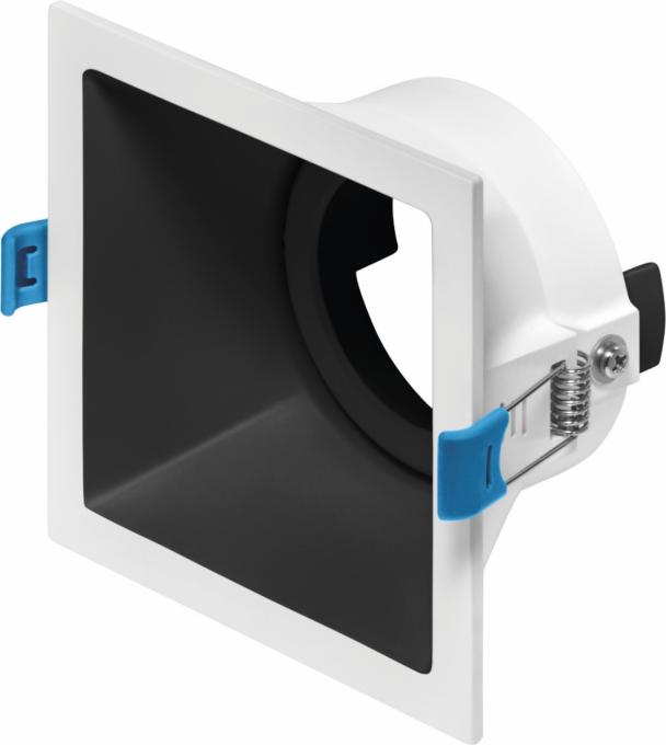 Spot Embutido Direcionável Stella Square Branco/Preto AR70 116x116mm STH8930BR/PTO