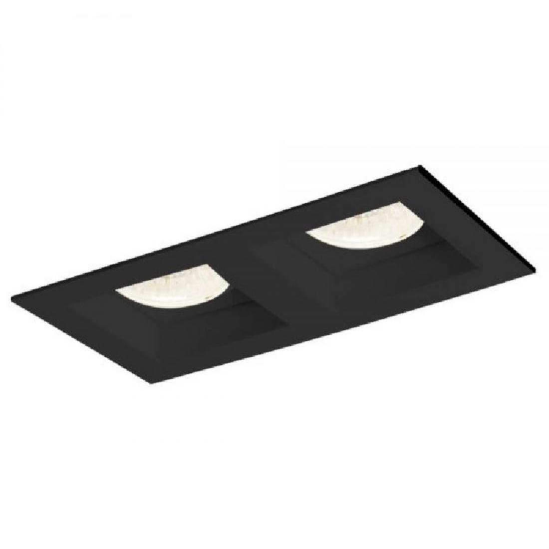 Embutido Eisen Recuado Direcional Duplo Mini Dicróica Alumínio140x70mm EM702