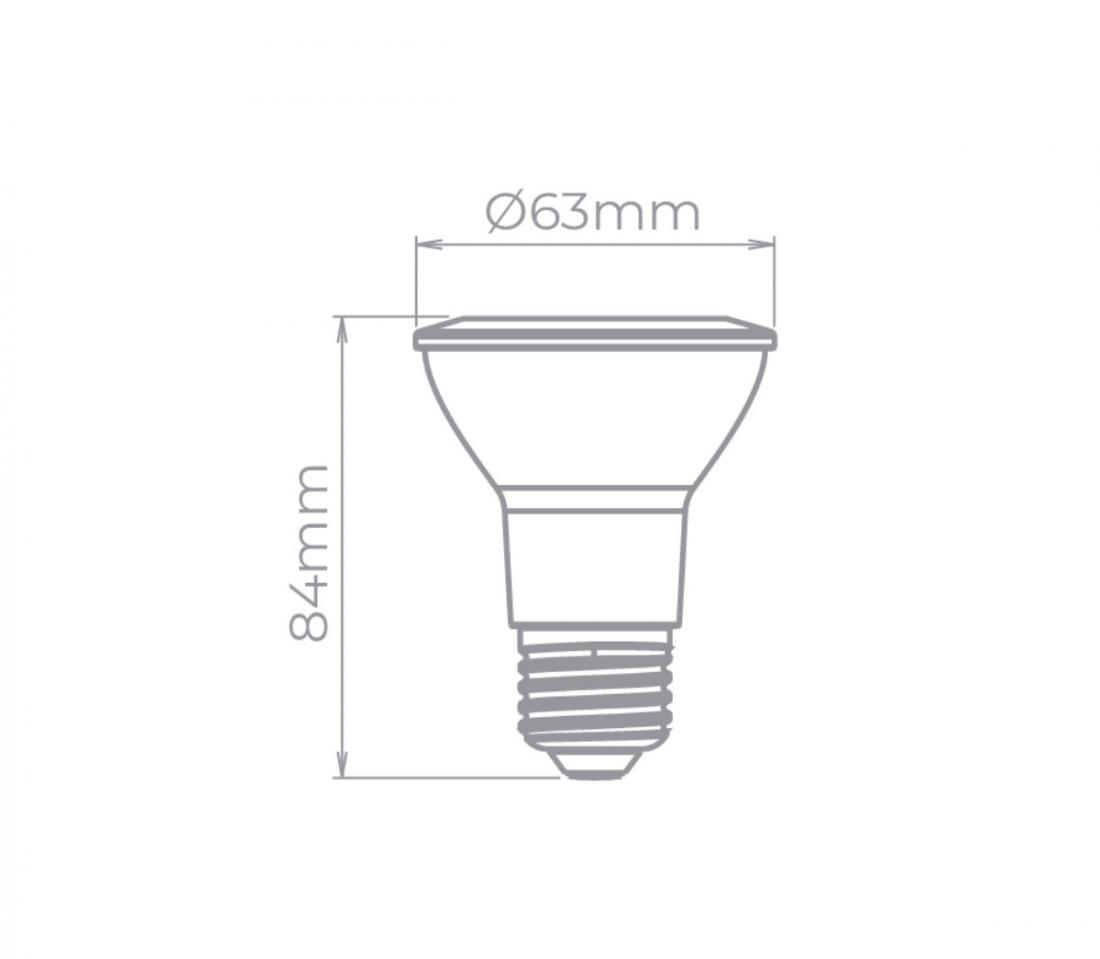 Lâmpada Led Stella PAR20 E27 5,5 watts 3000K 40° Bivolt STH9024/30