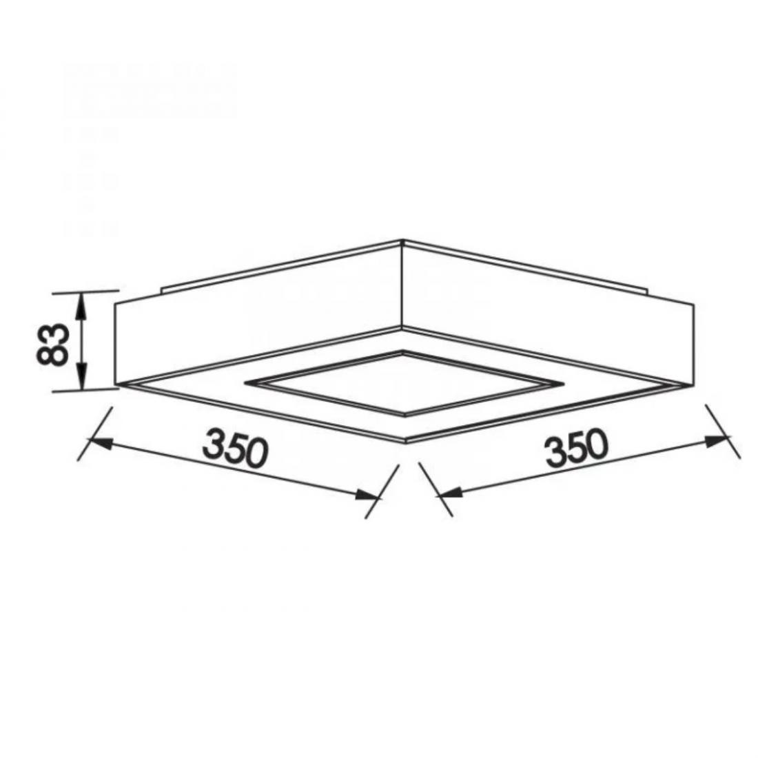 Plafon Sobrepor Newline New Chess 25,2 Watts Bivolt 350x350x83mm 511LED