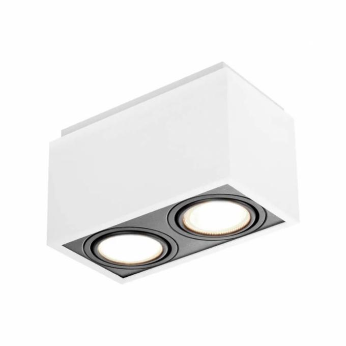 Plafon Sobrepor Newline Box Facho Direcional 2L PAR20 117x219x116mm IN40132