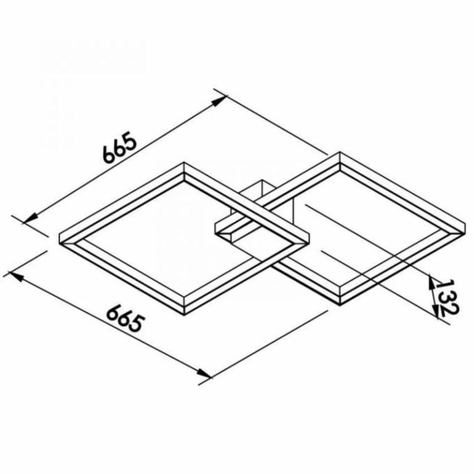 Plafon Sobrepor Newline Fit25 58,8 Watts Bivolt 535x535x132mm 701LED