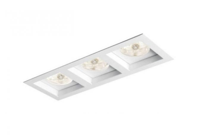 Embutido Eisen Recuado Direcional Triplo AR111 Alumínio 432x144mm EM1503