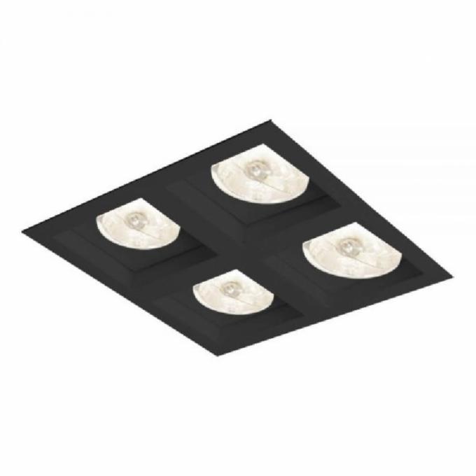 Embutido Eisen Recuado Direcional Quádruplo Mini Dicróica Alumínio 140x140mm EM704