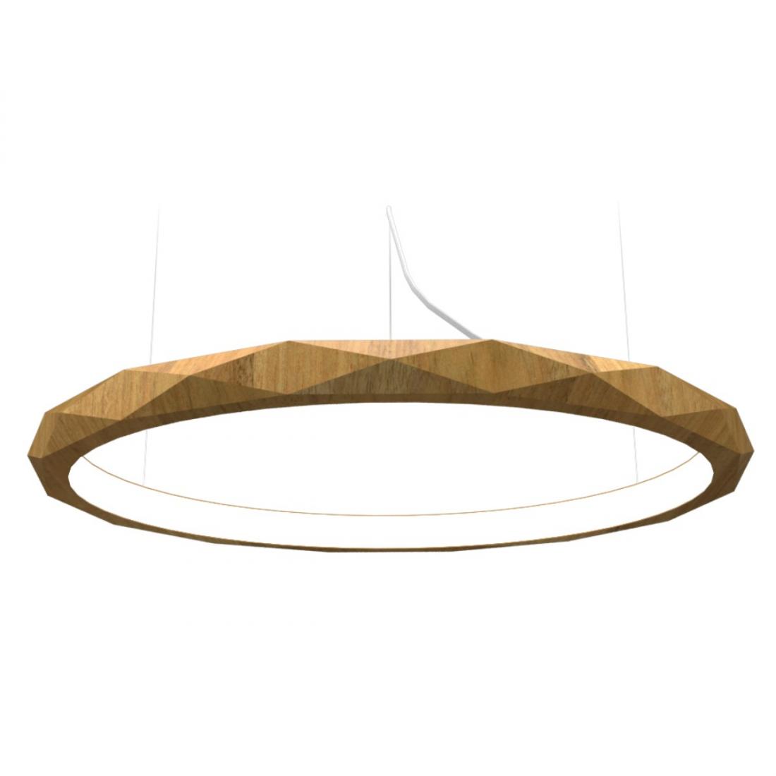 Pendente Accord Anel Multifacetado Horizontal 29 Watts 2700K Bivolt Ø800x60mm 1355LED