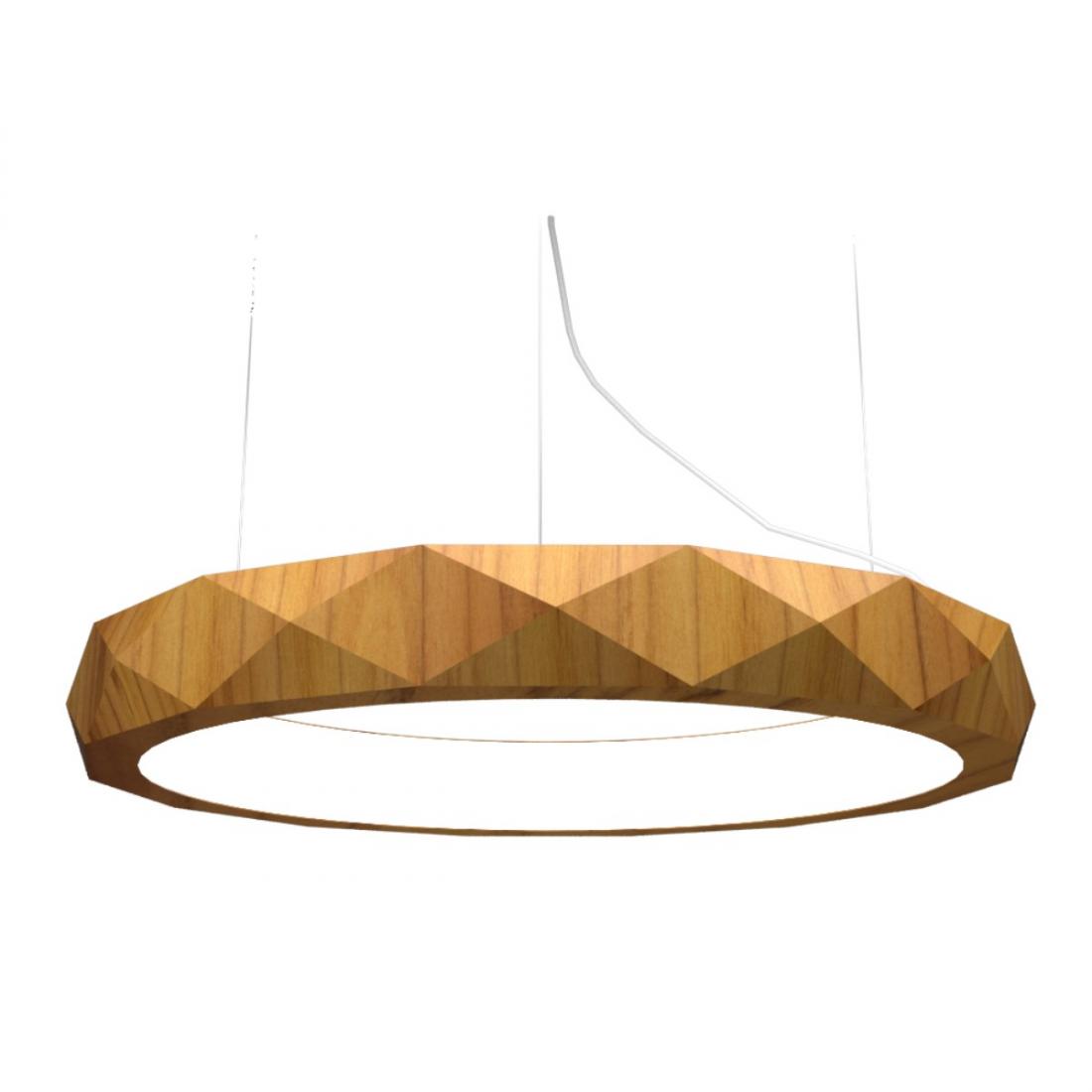 Pendente Accord Anel Facetado Horizontal 41 Watts 2700K Bivolt Ø600x120mm 1357LED