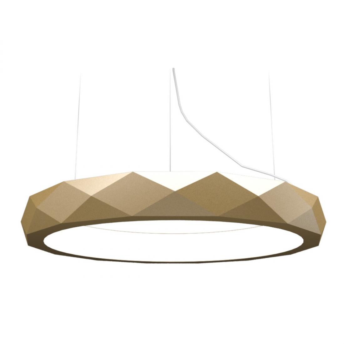 Pendente Accord Anel Facetado Horizontal 69 Watts 2700K Bivolt Ø1000x120mm 1359LED