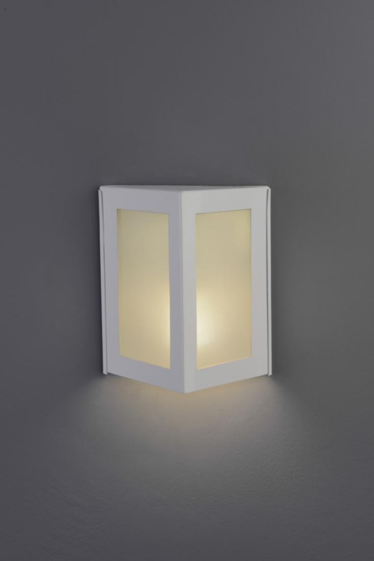 Arandela Ideal Bolt Triangular Alumínio e Vidro Jateado 1L E27 155x175x85mm 283