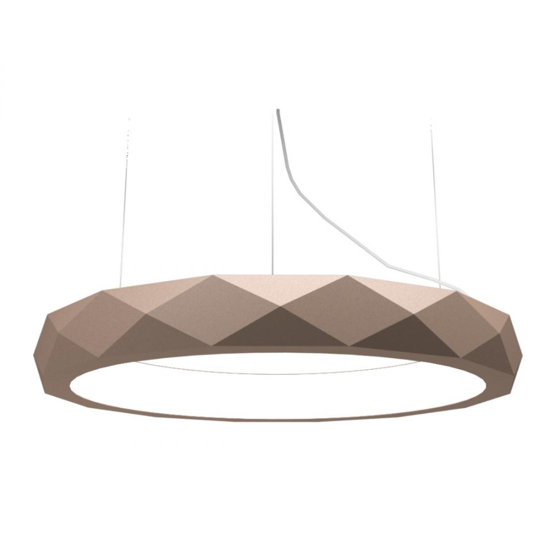 Pendente Accord Anel Facetado Horizontal 58 Watts 2700K Bivolt Ø800x120mm 1358LED