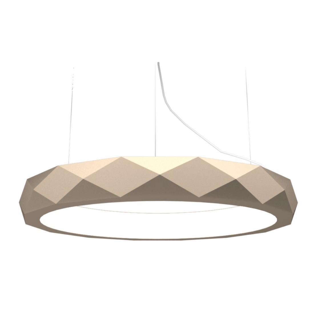 Pendente Accord Anel Facetado Horizontal 69 Watts 2700K Bivolt Ø1000x120mm 1359LED