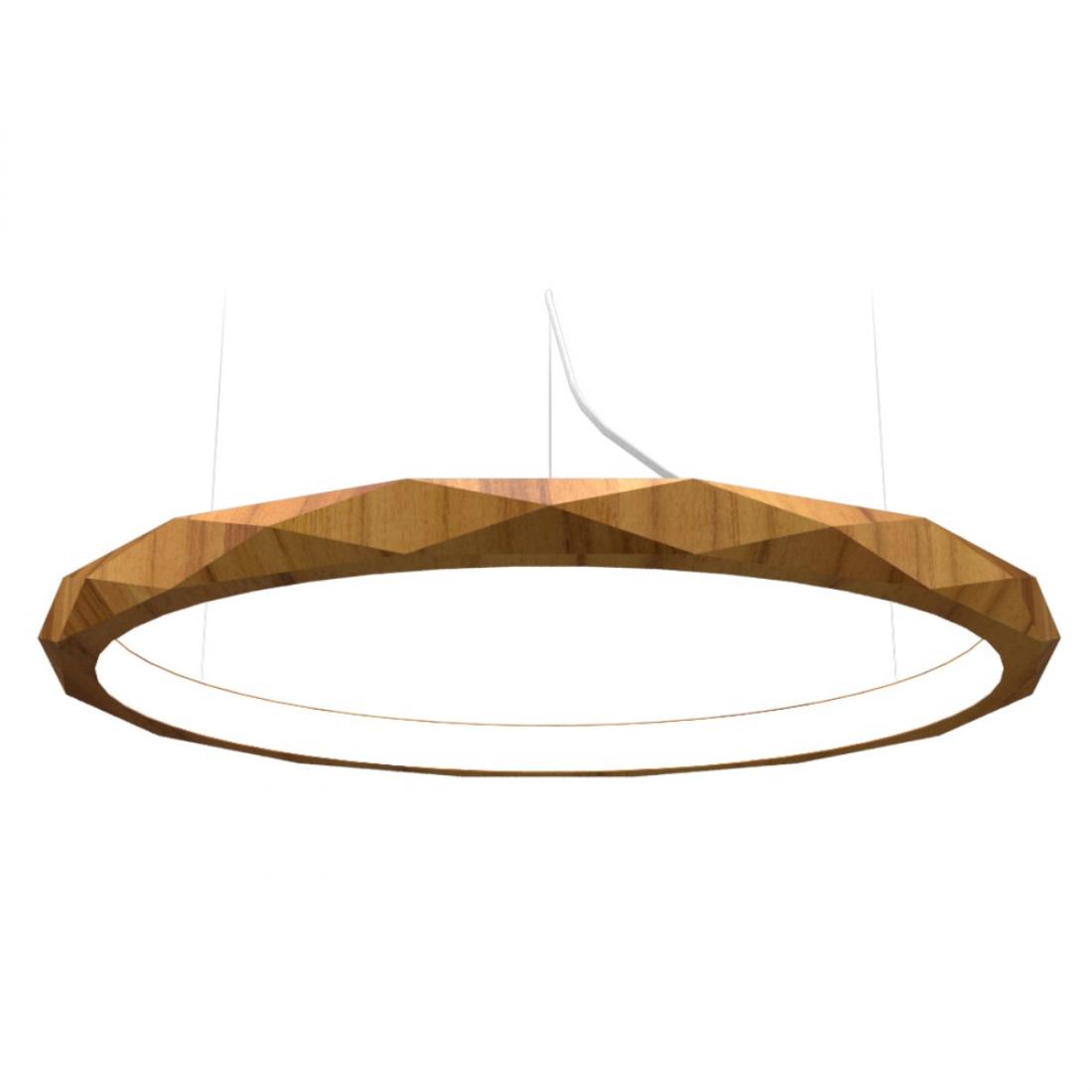 Pendente Accord Anel Multifacetado Horizontal 35 Watts 2700K Bivolt Ø1000x60mm 1356LED
