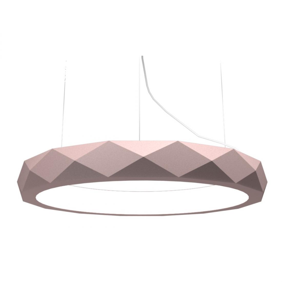 Pendente Accord Anel Facetado Horizontal 69 Watts 2700K Bivolt Ø1000x120mm 1359LED