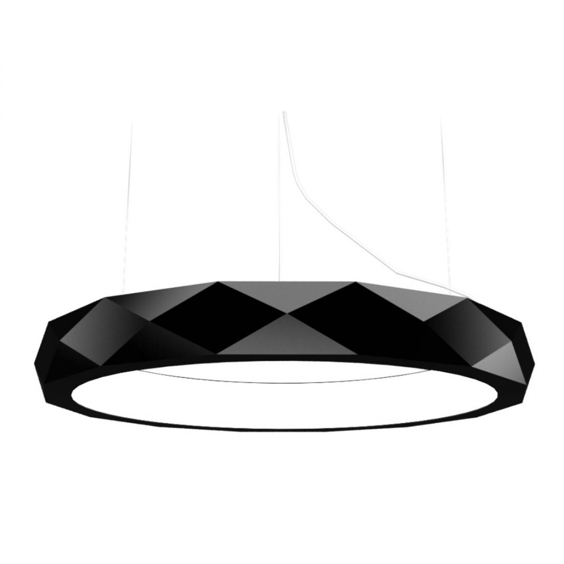 Pendente Accord Anel Facetado Horizontal 69 Watts 2700K Bivolt Ø1000x120mm 1359LED