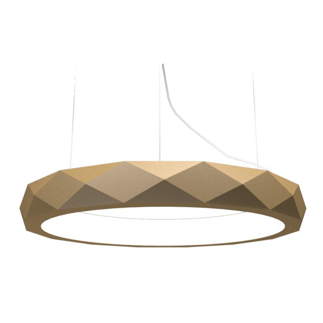 Pendente Accord Anel Facetado Horizontal 58 Watts 2700K Bivolt Ø800x120mm 1358LED