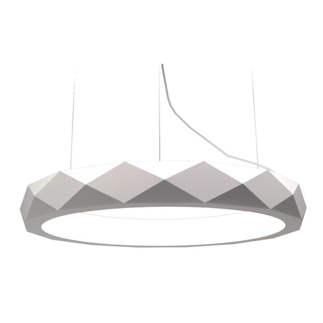 Pendente Accord Anel Facetado Horizontal 41 Watts 2700K Bivolt Ø600x120mm 1357LED
